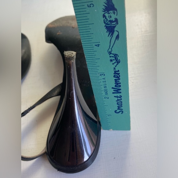 Adorable & Sexy Vintage Marc Jacob’s Black Slingback Heels 👠 with Balls on Toes - Picture 12 of 16